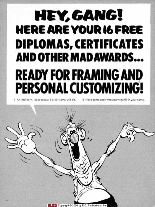 MAD Awards..... (1977)