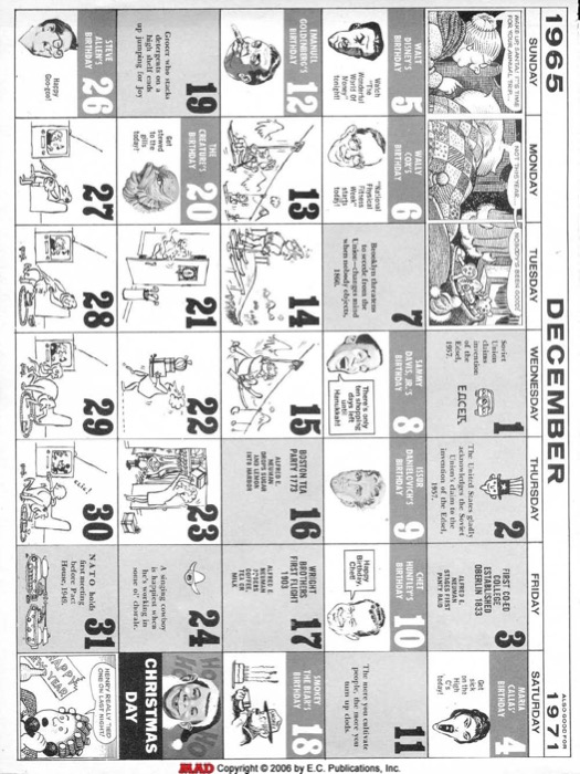 MAD Calendar (1965)
