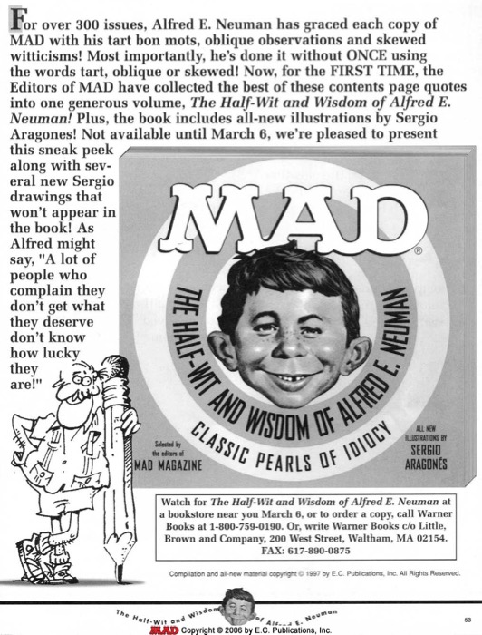 MAD The Half-Wit and Wisdom (1997)