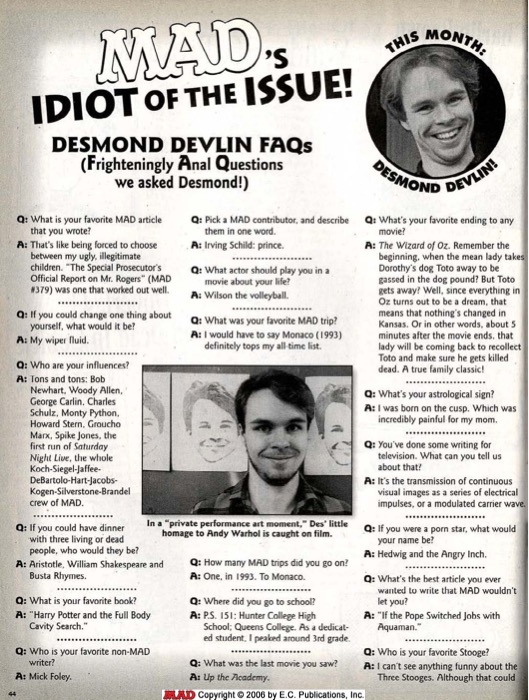 MAD's Idiot of Issue (2002) 16