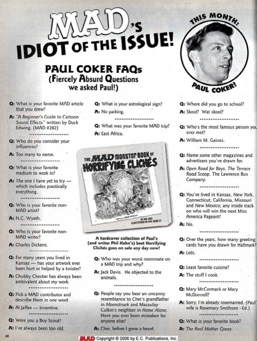 MAD's Idiot of Issue (2002) 18
