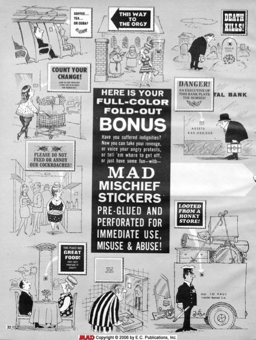 MAD Mischief Stickers (1968)