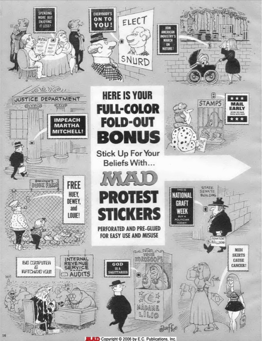 MAD Protest Stickers (1971)