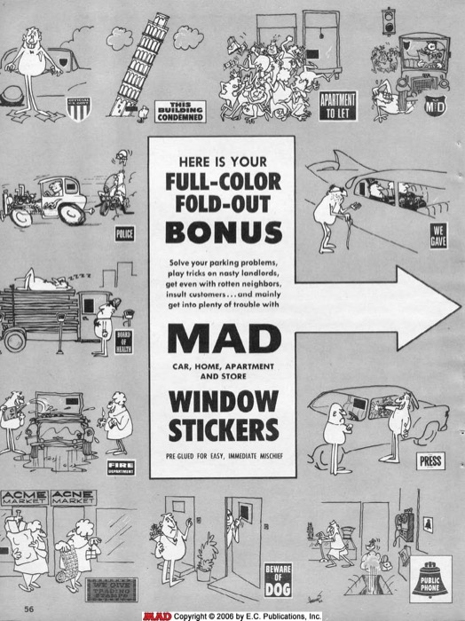 MAD Window Stickers (1962)