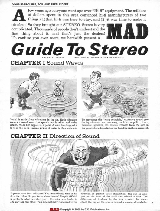 MAD Guide to Stereo (1971) Mini Strip
