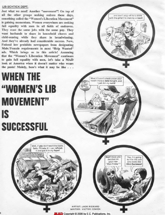 MAD Woman's Lib Movement (1971) Mini Strip