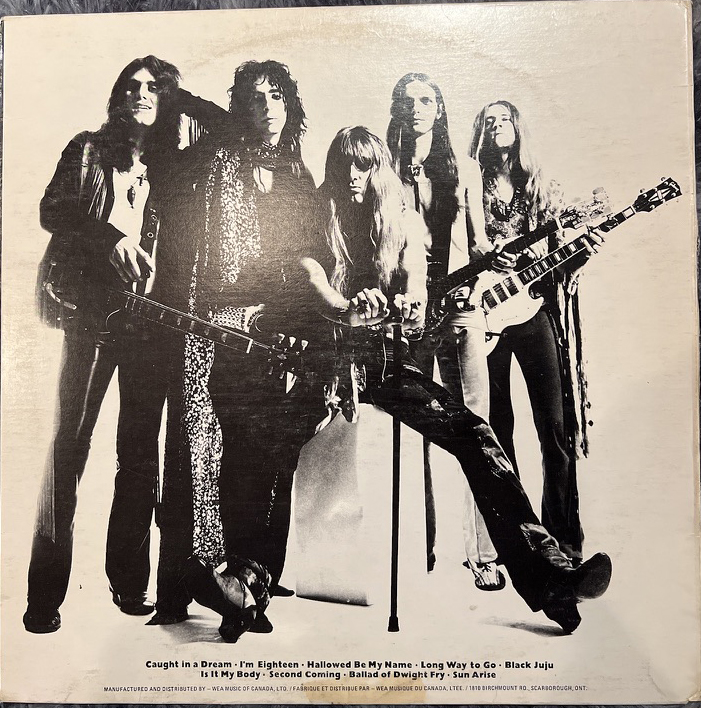 Alice Cooper Love It to Death back cover