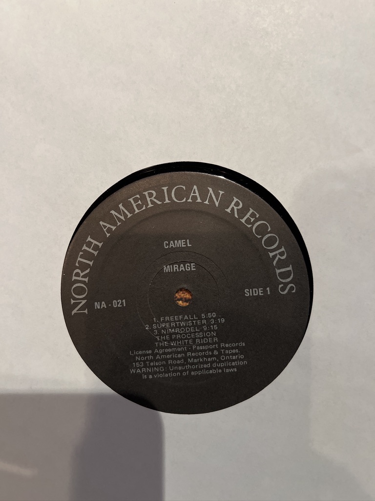 Camel Mirage side one label
