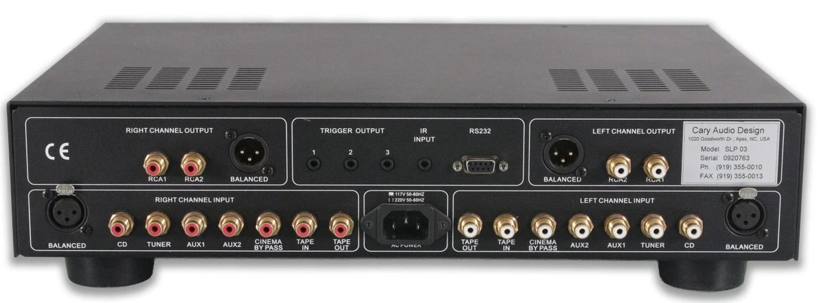 Cary SLP-03 rear panel